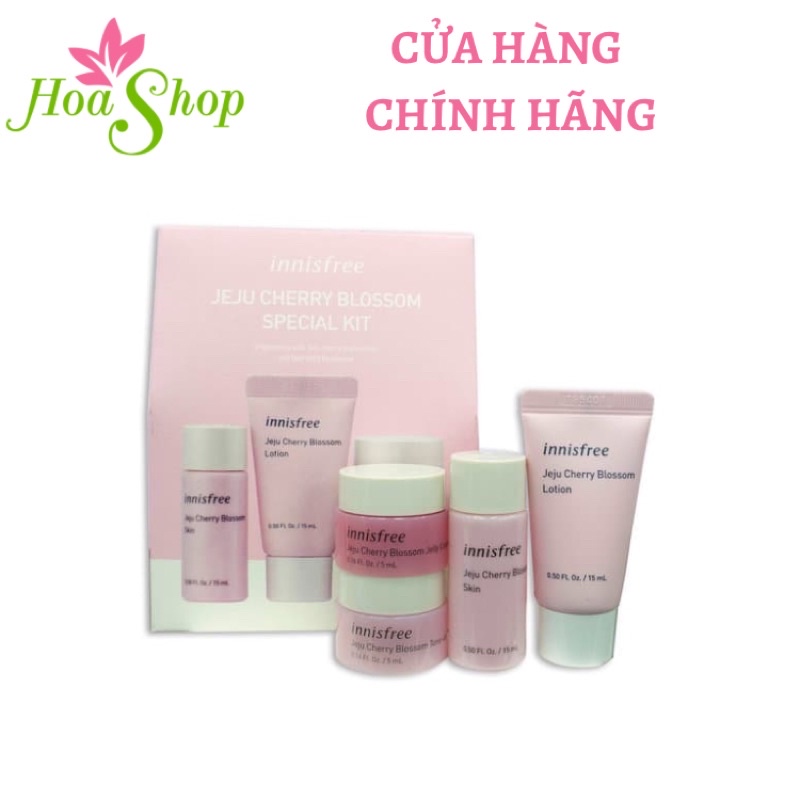 [MINI]Bộ Kit dưỡng trắng da mini Innisfree Jeju Cherry Blossom Special Kit 4 món