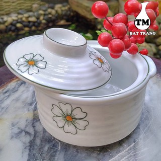 Âu thố sứ đựng súp chưng yến - bát sứ có nắp đựng muối gia vị xưởng gốm tm