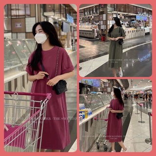 VÁY SUÔNG BASIC freesize style hàn quốc, đầm dáng suông nữ  trơn dáng dài