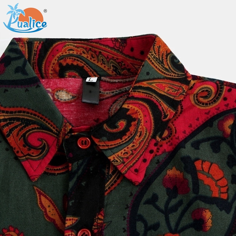 Men's Cashew Flower Printed Short Sleeve Men's Shirt Flower Shirt C57 | BigBuy360 - bigbuy360.vn