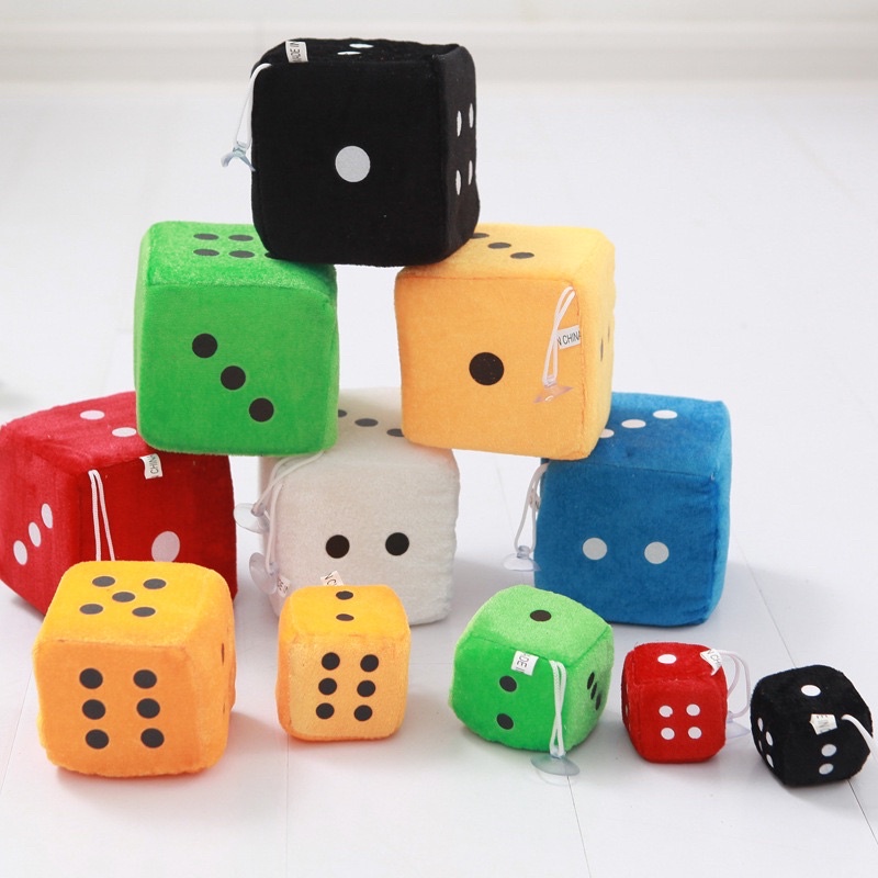 Xúc xắc xí ngầu bọc nhung 10x10cm ✅ đồ dùng giáo cụ dạy học