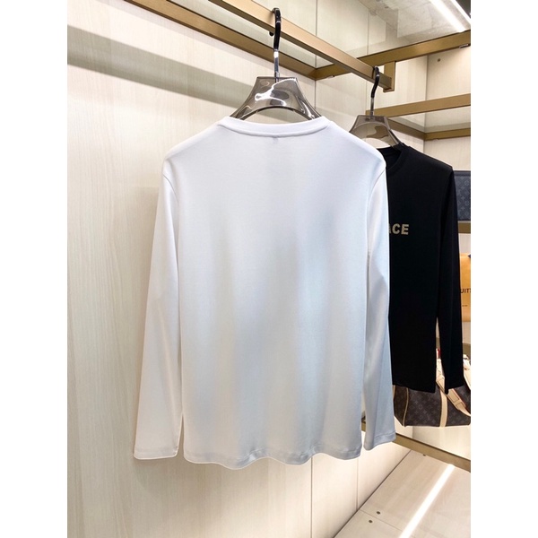 Áo thun dài tay cho nam logo thương hiệu thời trang Prada 2021 cao cấp có 2 màu