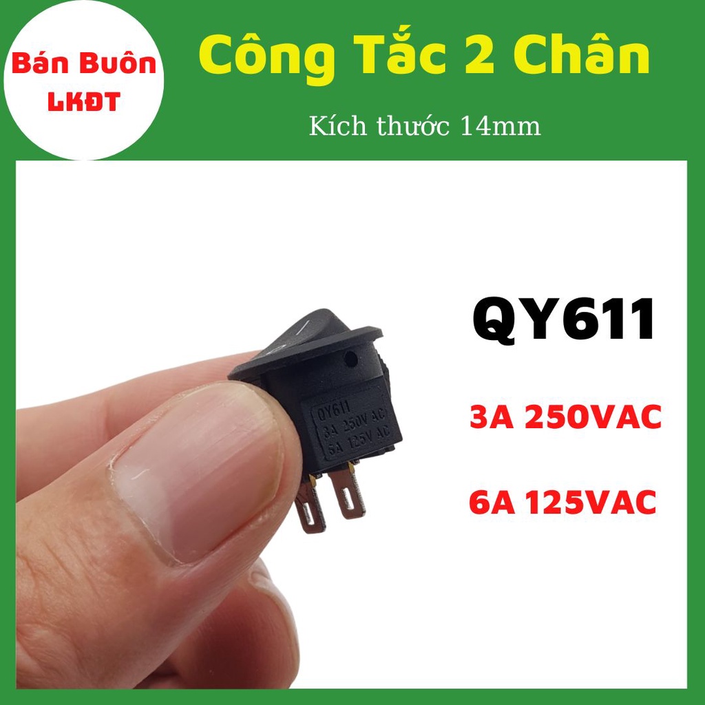 (5 Chiếc ). Công tắc bập bênh 2 chân,công tắc bập bênh, công tắc on/off