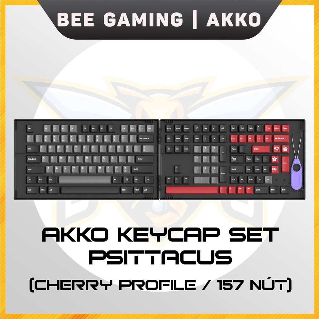 Bộ keycap AKKO Psittacus (Chất liệu PBT Double Shot / Cherry Profile / 157 nút)