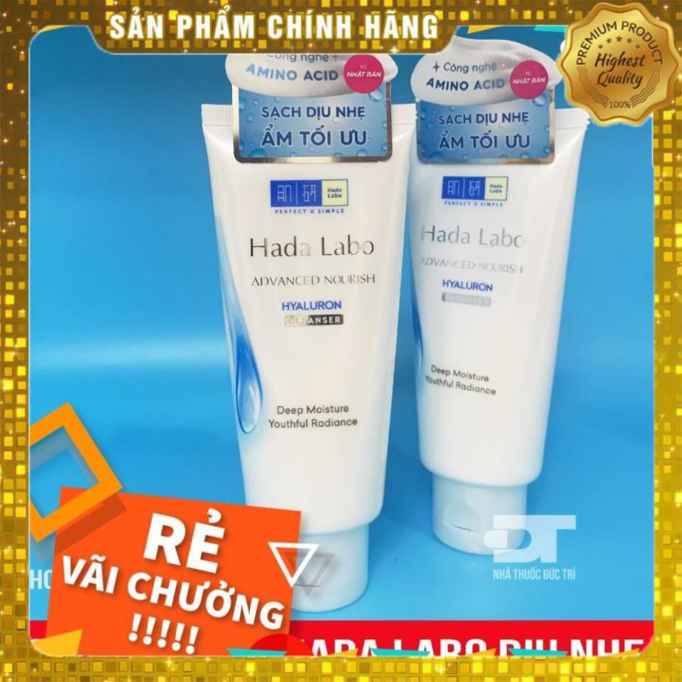 Sữa Rửa Mặt Dưỡng Ẩm Sâu Hada Labo Advanced Nourish Hyaluron Cleanser 80g