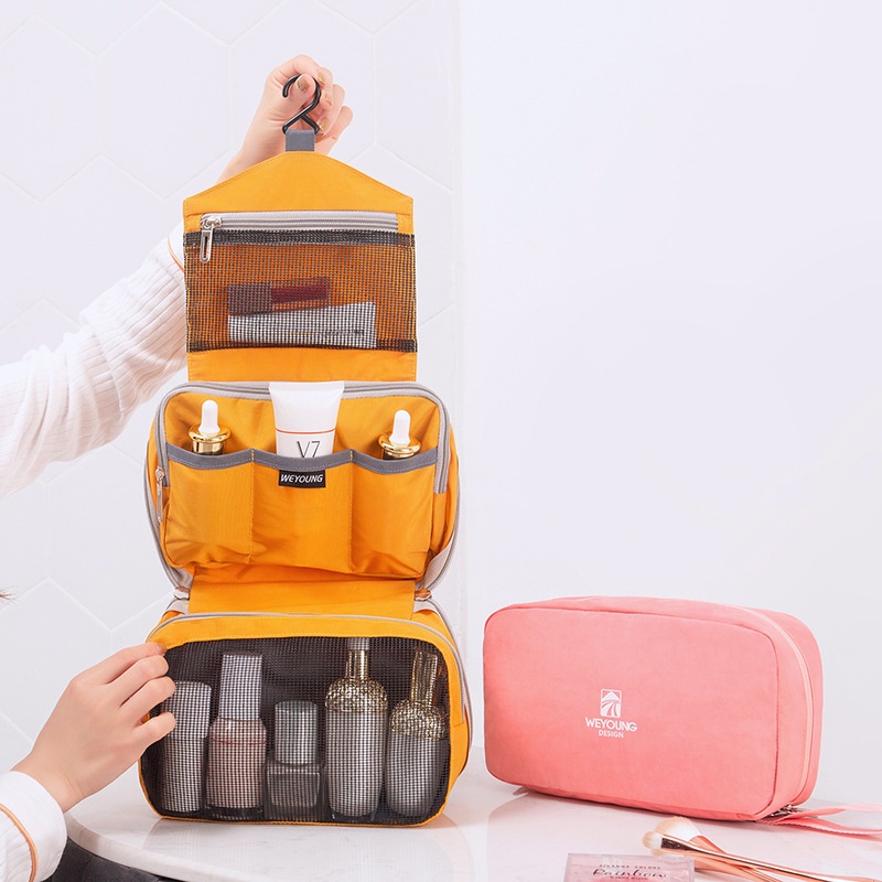 Túi Đựng Mỹ Phẩm In Chữ Phong Cách Hàn Quốc