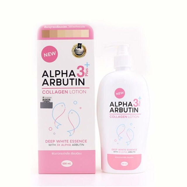 Dưỡng Thể Trắng Da Alpha Arbutin Collagen Lotion 3+ Plus Thái Lan 500ml