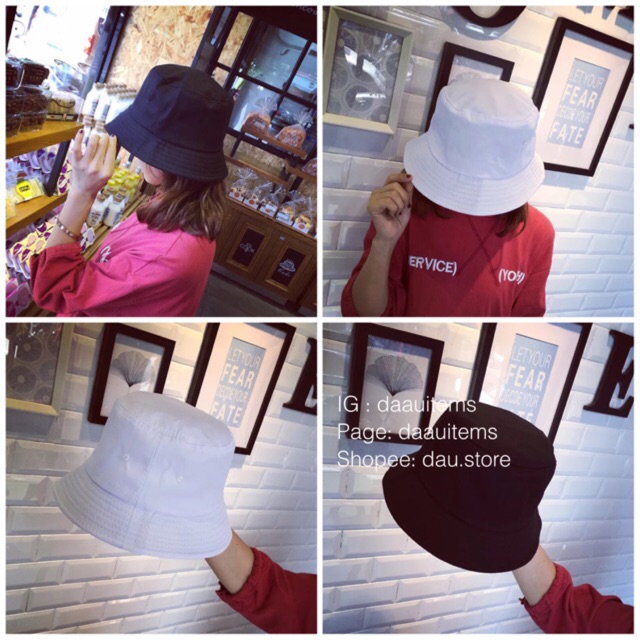 [BUCKET HAT] Trơn mũ tai bèo