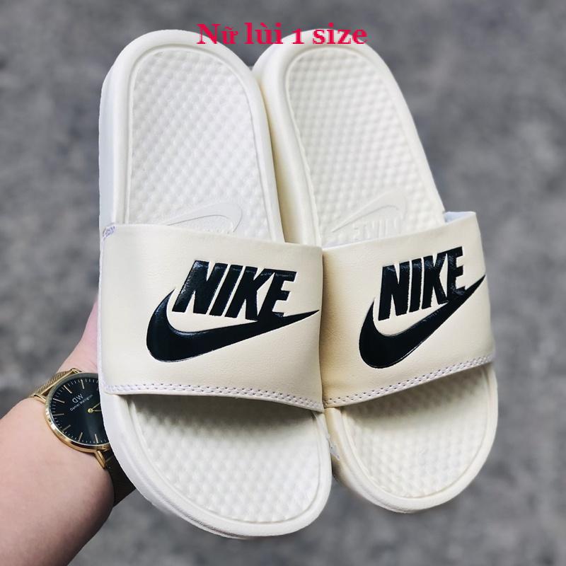 Dép unisex 𝐍𝐈𝐊𝐄 ❤️FREESHIP + Hộp❤️ dép quai ngang thể thao nam nữ mk in 𝐍𝐈𝐊𝐄-𝐁𝐚𝐧𝐚𝐬𝐬𝐢,vàng-logo-đen