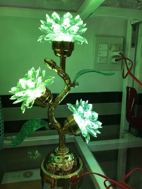 Đèn thờ phật 3 bông sen 3T5 đổi màu