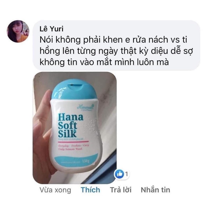 Dung Dịch Vệ Sinh Phụ Nữ Hana Soft Silk Hanayuki chăm sóc bé khử thâm làm Hồng