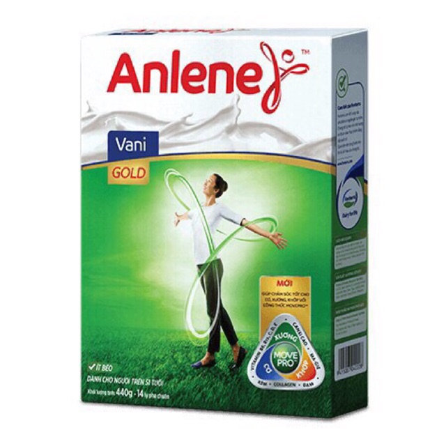 Sữa bột Anlene hộp giấy 440g cho người trên 40 tuổi (vani & sôcôla)