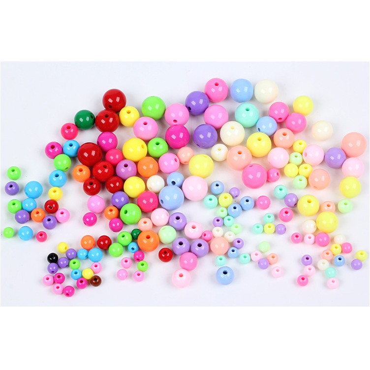 Hạt Xâu Làm Trang Sức Màu Sắc Tươi Sáng 6-14mm DIY
