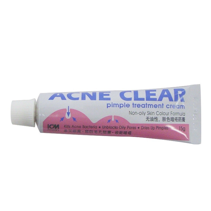 Kem giảm mụn mủ mụn bọc sưng đau ACNE CLEAR pimple treatment cream