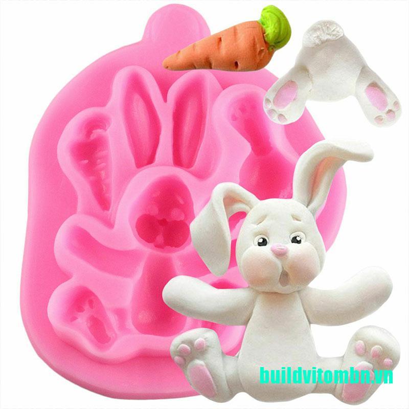 Khuôn Bánh Silicone Hình Chú Thỏ 3d Đáng Yêu