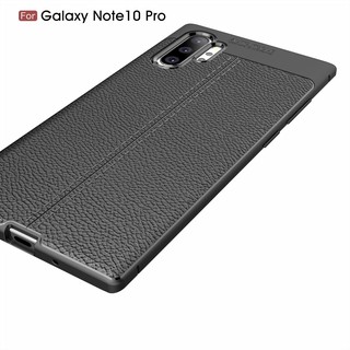 Ốp Lưng Samsung Note 10 Dẻo Giả Da Đen Đẹp