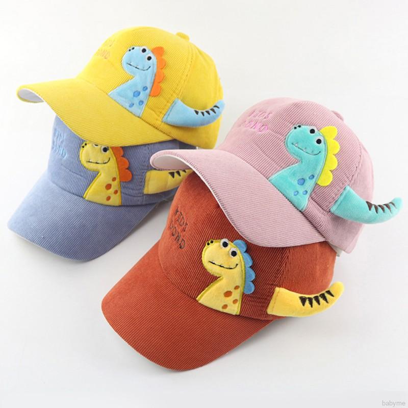 New Fashion Baseball Hat Kids Girl Boys Cartoon Dinosaur Wool Cap Children Hats