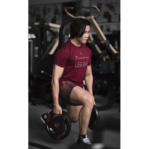 Đỏ mận - Áo thể thao, tập gym full size