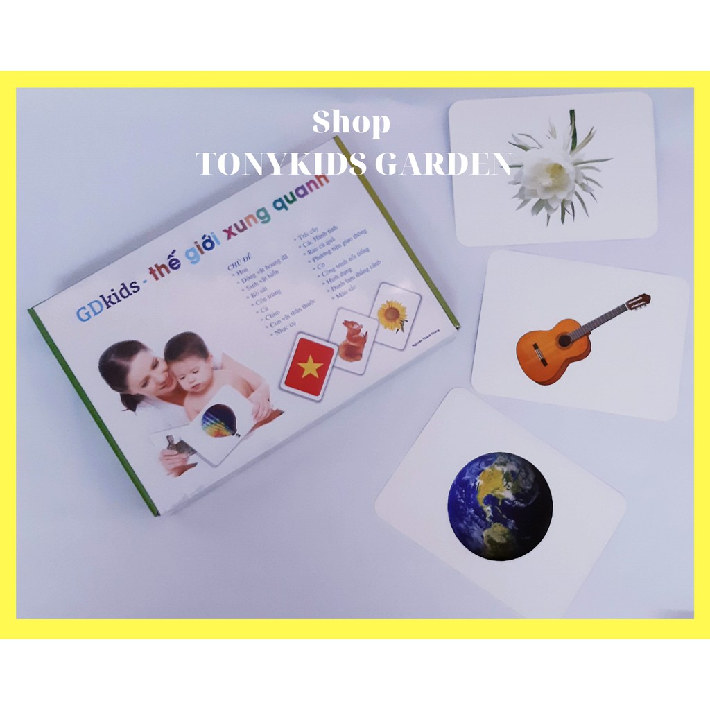 Combo 3 bộ Thẻ Flashcard chuẩn Glenn Doman bộ chuyên sâu tặng treo nôi cho bé.