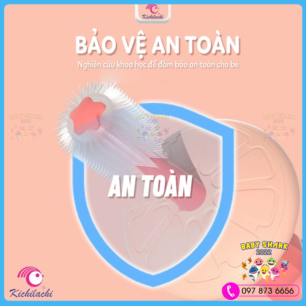 [Chính hãng] Bàn chải xoay 360 KICHILACHI cho bé từ 6 tháng