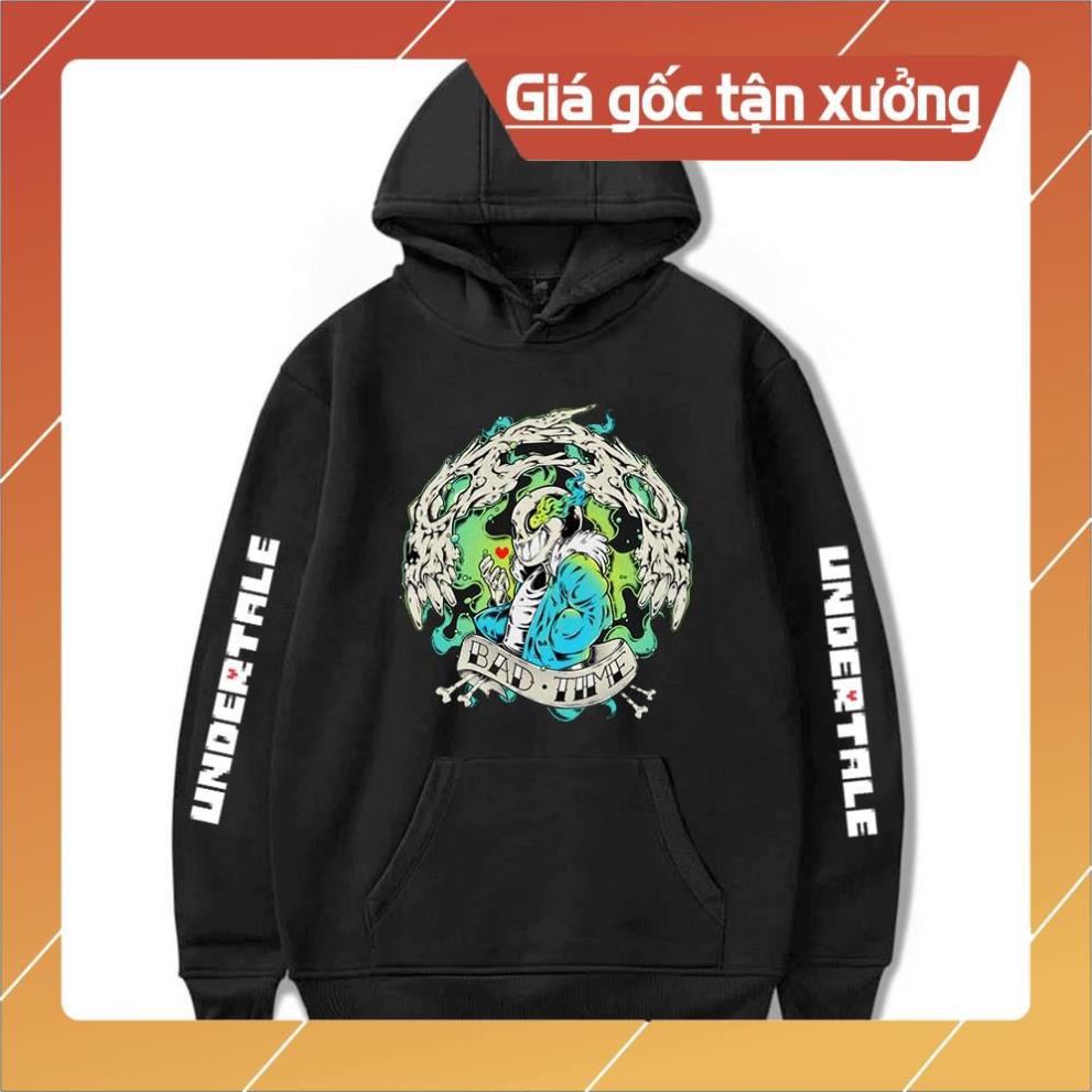 Mẫu áo hoodie bé Sans Bad Time - mẫu áo game Undertale cực ngầu