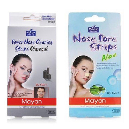 Lột Mụn Mayan than, lô hội Hộp 4 Miếng