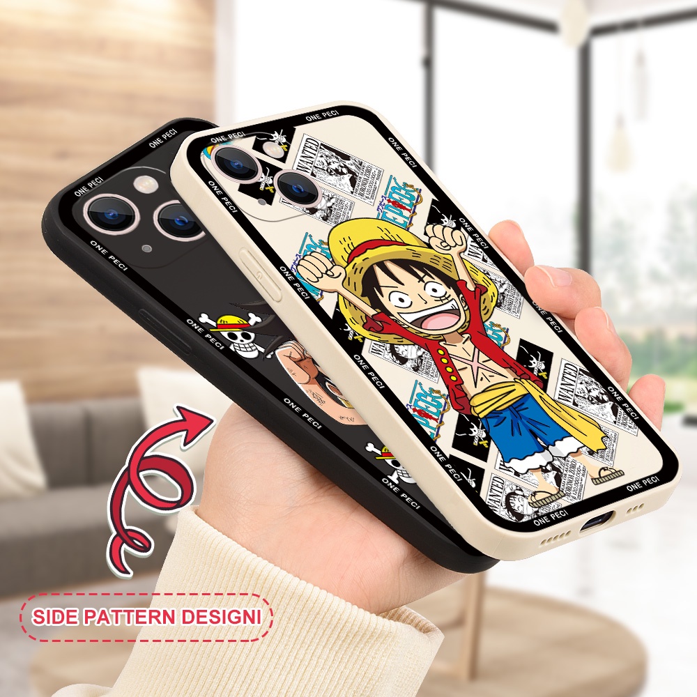 Ốp ĐiệN ThoạI HọA TiếT One Piece Cho iPhone 13 12 11 mini Pro Max XS XR X 7 8 SE 6 6S mini Pro