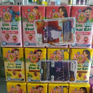 Thùng sữa Kun trái cây vị cam, dâu, nho, trái cây nhiệt đới 48 hộp 110ml