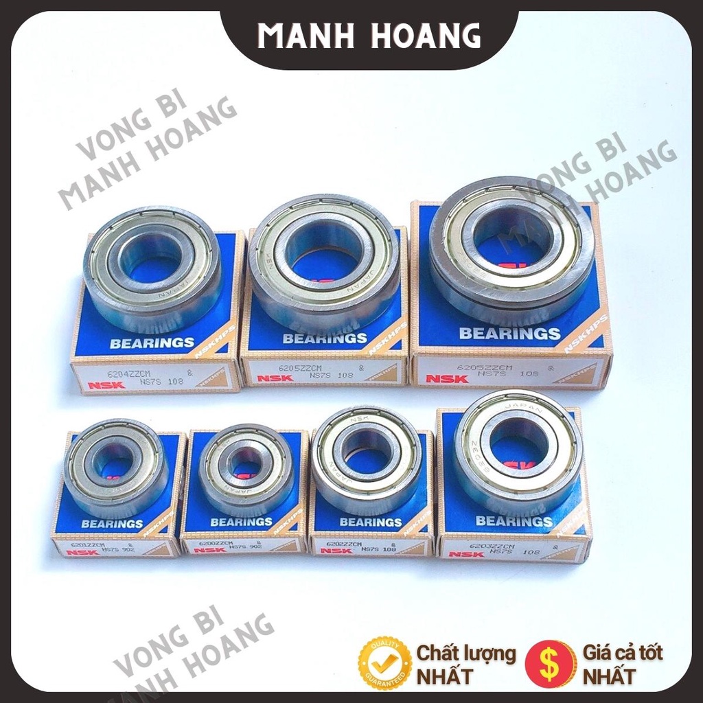 Vòng bi, bạc đạn NSK 6200, 6201, 6202, 6203, 6204, 6205 ZZCM, chất lượng tốt, trơn, bền bỉ - Vòng bi Mạnh Hoàng