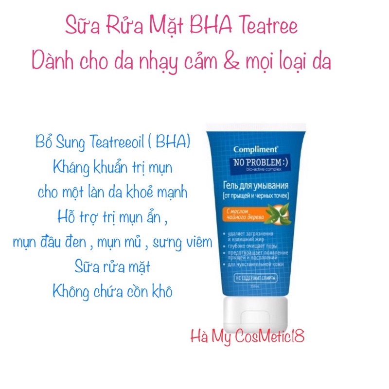 Gel sữa rửa mặt BHA , AHA  & toner BHA ,AHA Compliment 200ml | BigBuy360 - bigbuy360.vn