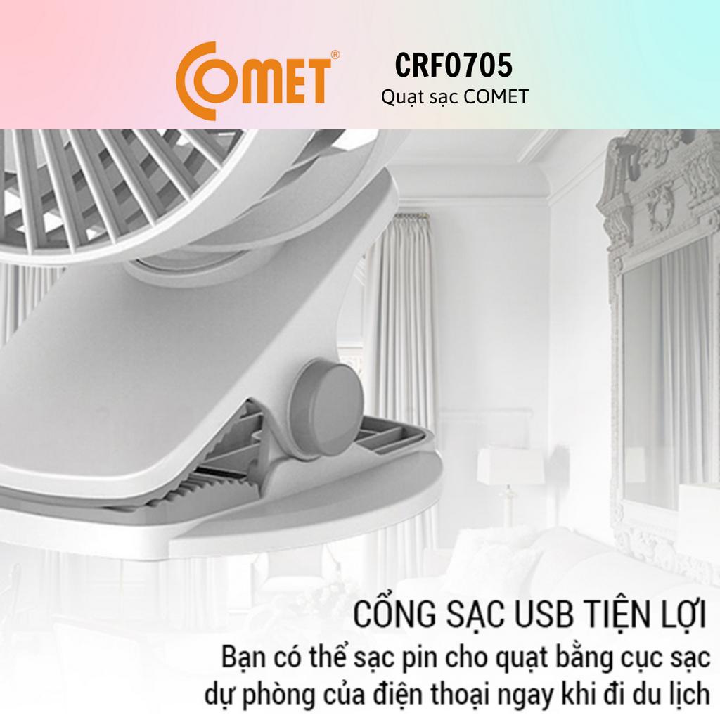 Quạt sạc tích điện COMET cho xe hơi, văn phòng CRF0705/1506/1406 - Hàng chính hãng