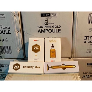 (Date 2024 kèm thanh lăn ) Serum dưỡng da Thera Lady Australian 24K Pure Gold Ampoule 100ml Của Úc - Serum vàng 24k