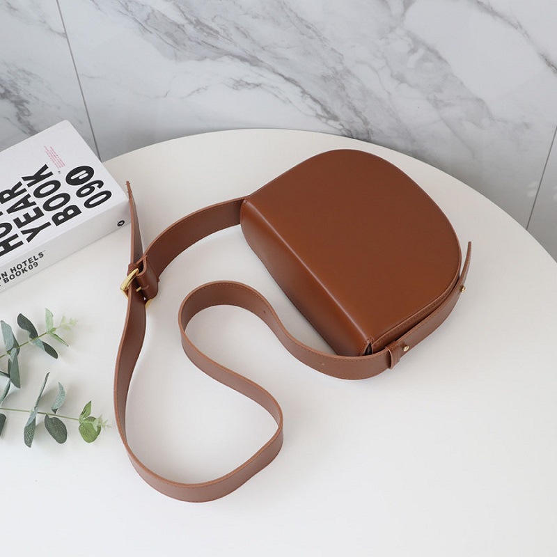 Túi đeo chéo IELGY hình bán nguyệt với dây bản rộng phong cách thanh lịch dành cho nữ