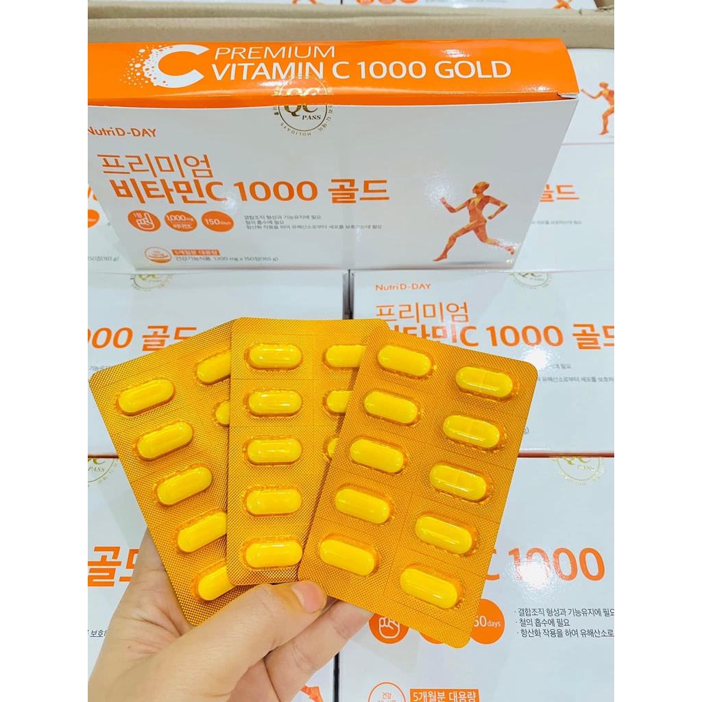 Viên Uống Vitamin C 1000mg Nutriday Chống nắng Trắng Da Hàn Quốc