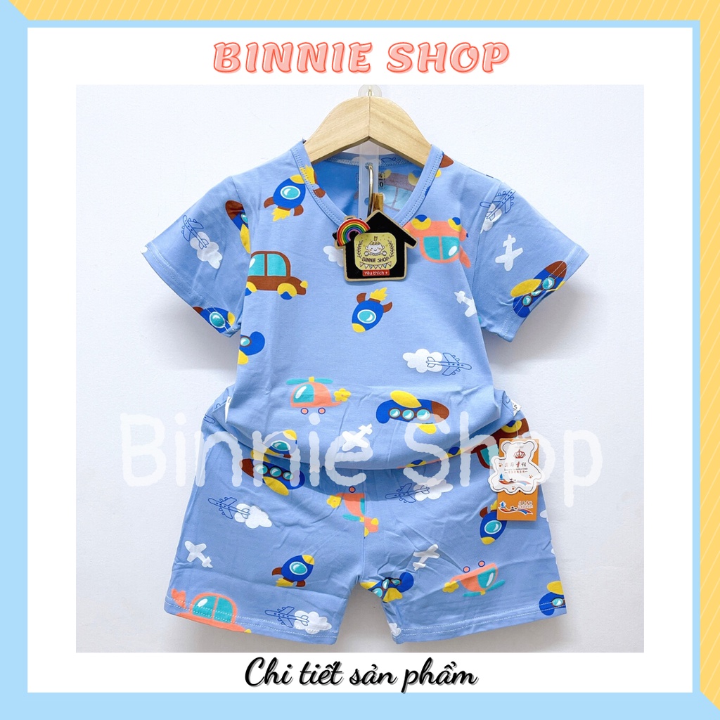 Đồ bộ bé trai quảng châu xuất hàn Quần áo bé trai BINNIE SHOP chất thun cotton cho bé từ 15-24kg  BTT2