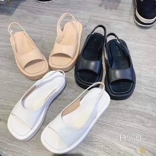 Giày quai hậu nữ JS-014 phong cách Hàn Quốc cao cấp - Dép ulzzang Quai da đế dày 3cm chống nước 2022
