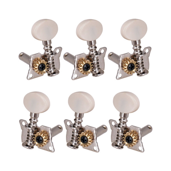 Bộ 6 chốt điều chỉnh dây đàn guitar+6 vòng+12 ốc vít thay thế tiện dụng