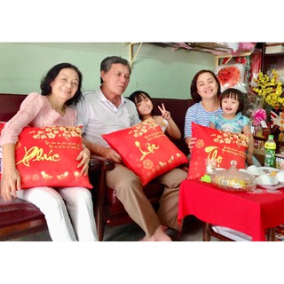 Set 3 Vỏ gối sofa Phúc Lộc Thọ