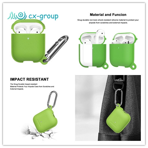 Ốp Airpods Silicon bảo vệ tai nghe AirPods 1 | 2 [mẫu mới 2019]Apple Airpods Earphone Case Litchi pattern leather ShockProof Protective Cover i11 i12 Airpods1/2 Charging Case