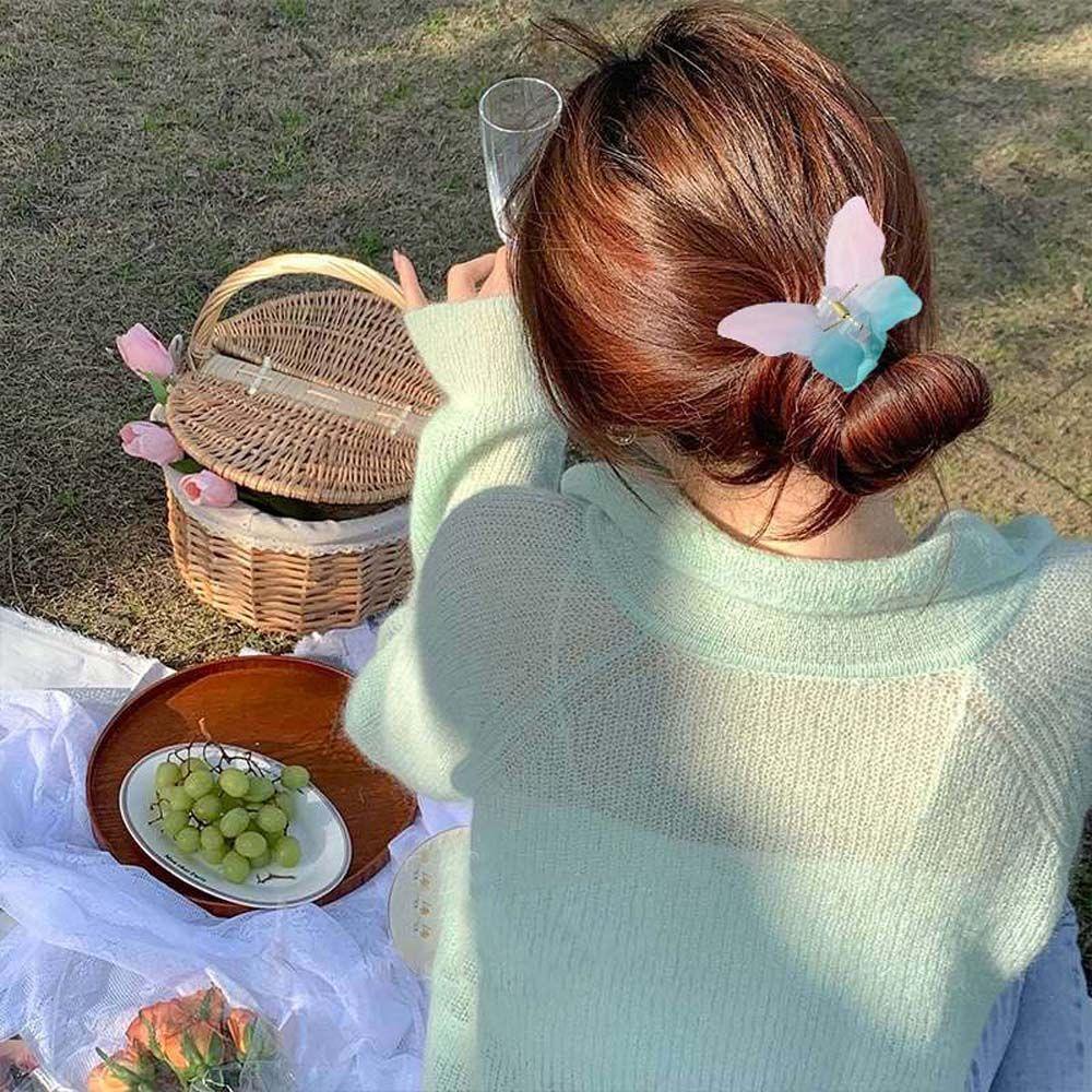 Kẹp Tóc Bướm / Cá Mập Màu Sắc Ngọt Ngào Phong Cách Pháp