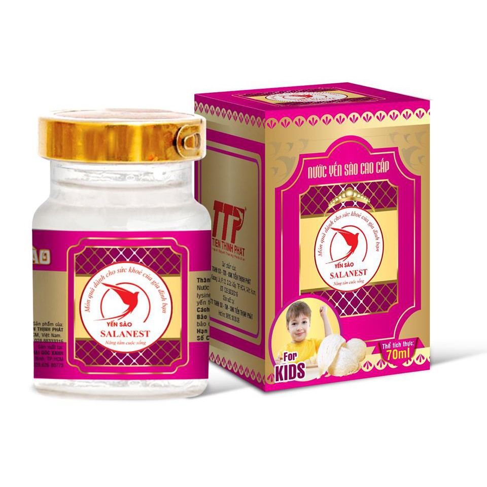 Nước Yến Sào Salanest Chưng Baby Nest Cao Cấp 20% yến tươi - Hộp Tiết Kiệm