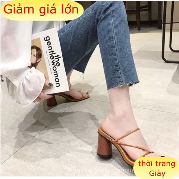 Giày Cao Gót 7cm Kiểu Phương Tây Thiết Kế Xinh Xắn Cho Nữ