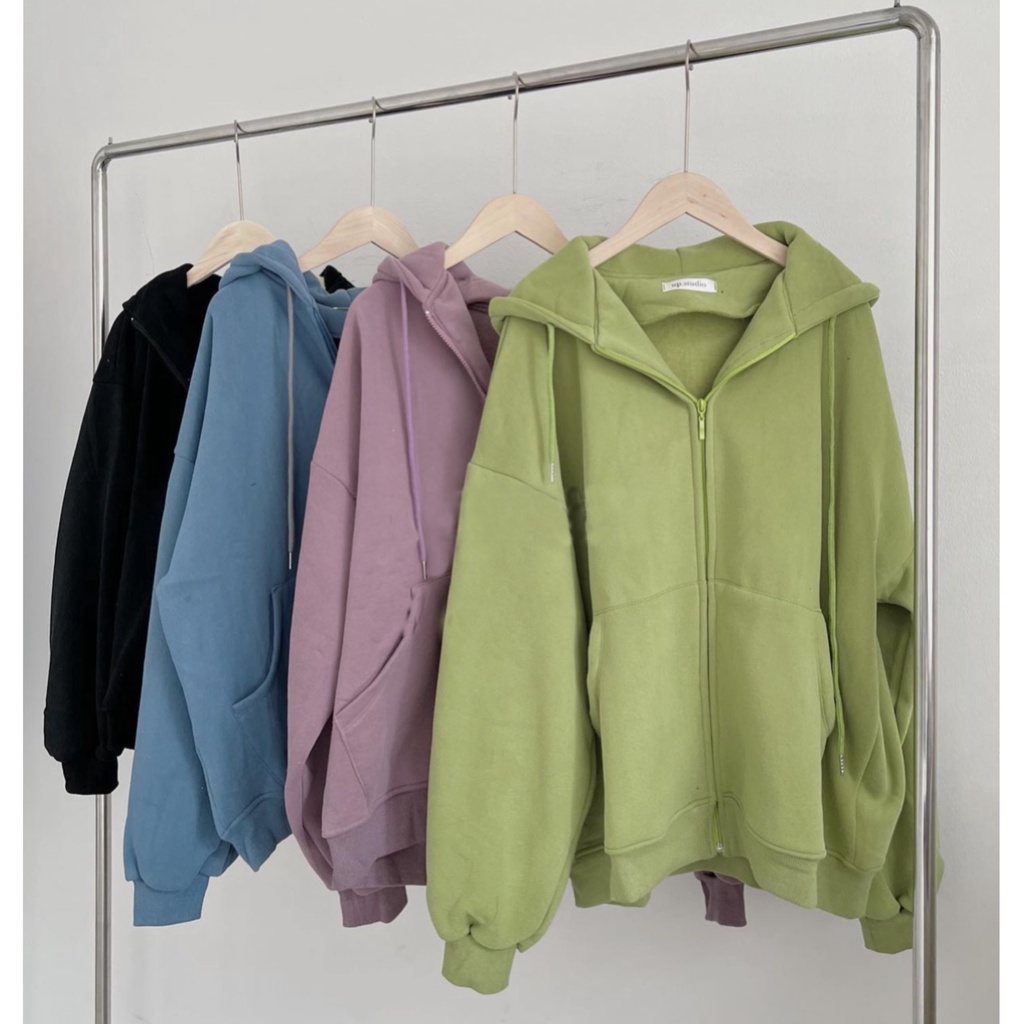 Áo khoác nỉ hoodie nam nữ oversize nhiều màu Ulzzang Unisex khoác ngoài 2 lớp dày form rộng Kozoda AK13