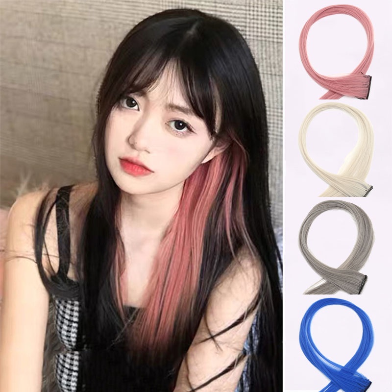 Tóc Giả Dài 55cm Màu Gradient Phong Cách Hàn Quốc