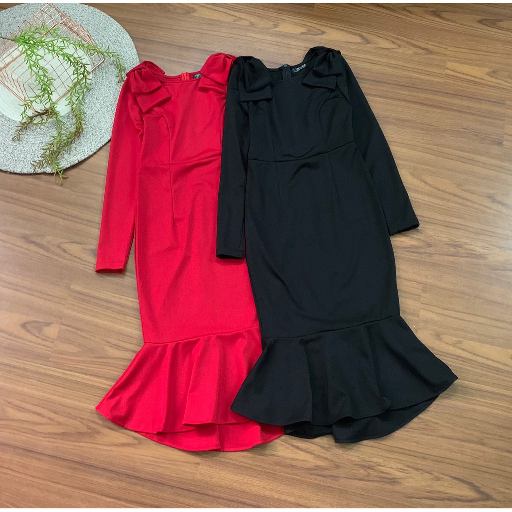 Đầm Nơ Vai Đuôi Cá T opshop