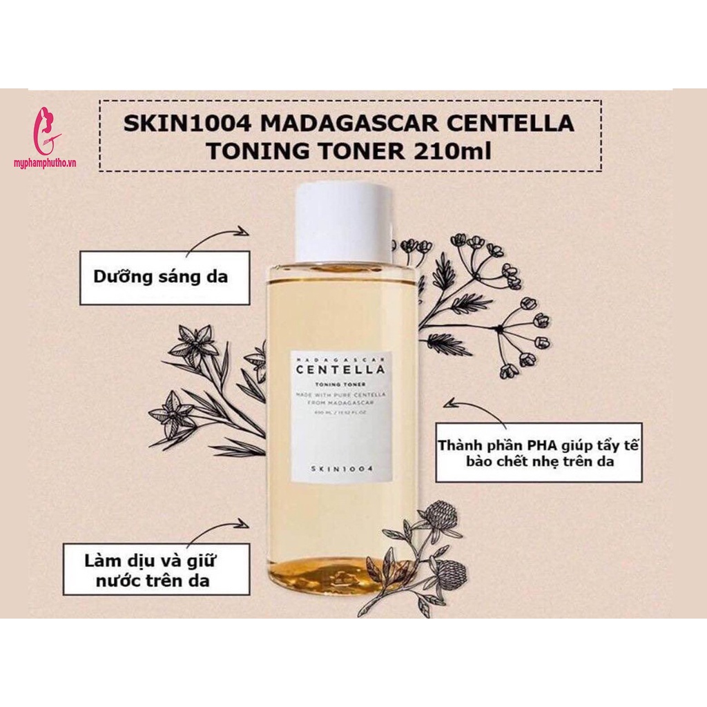 Nước Hoa Hồng Skin1004 Madagascar Centella Toning Toner  Phục Hồi, Tái Tạo Da Mụn Và Làm Lành Sẹo Mụn 210ml