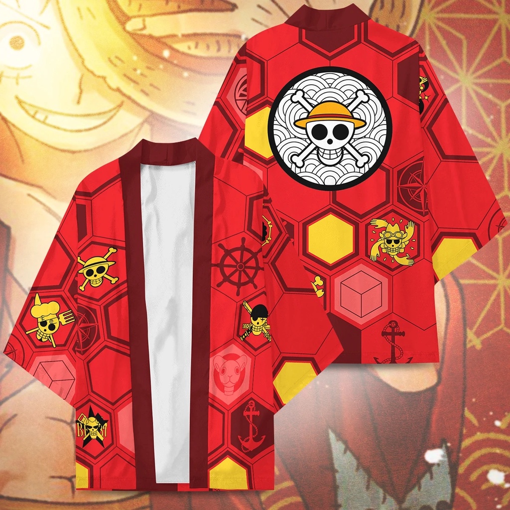 Áo Khoác Kimono Cosplay Nhân Vật Monkey D Luffy Trafalgar Law Trong One Piece