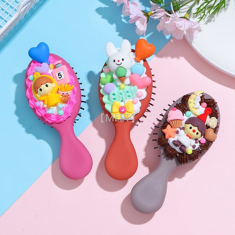 Bộ Dụng Cụ Làm Búp Bê/ Lược Chải/Kem Mát Xa Bằng Nhựa Resin Hình Hoạt Hình DIY