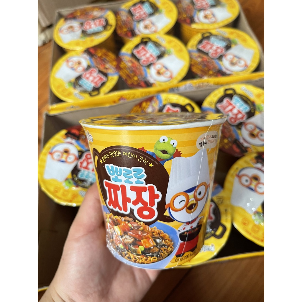 Hộp Mì Tương Đen PORORO Trẻ Em Hàng Nội Địa Hàn Quốc