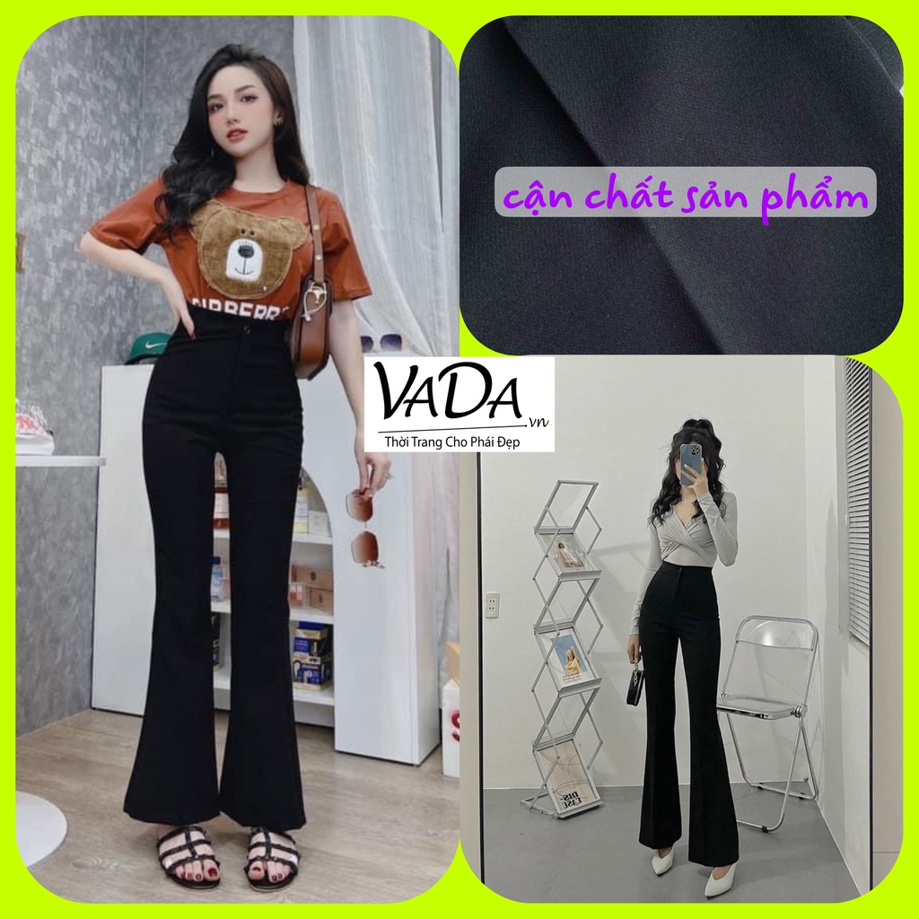 Quần Tây dài ống loe cạp cao 5 phân CHẤT Tuyết Mưa đứng dáng siêu hack chân dài -Thời Trang VADA (Quần Tây)